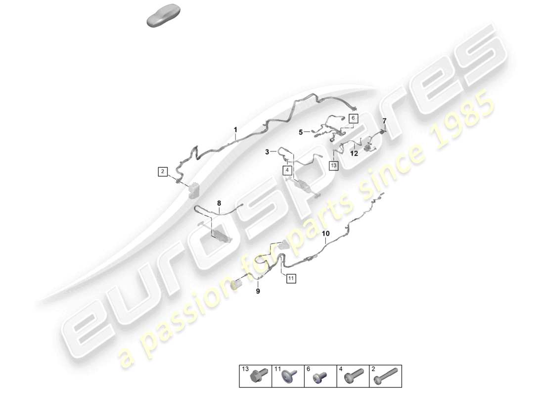 porsche 2025 (panamera 976) high-voltage cable part diagram