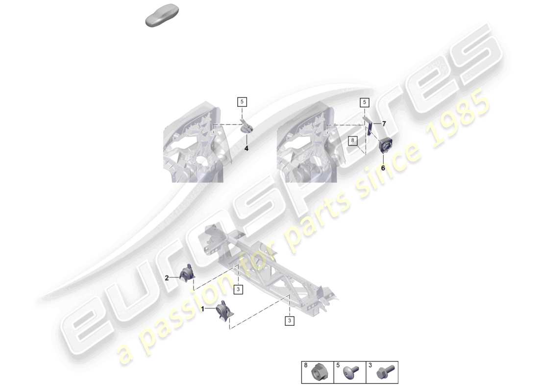 porsche 2024 (panamera 976) fanfare signal horn alarm horn part diagram