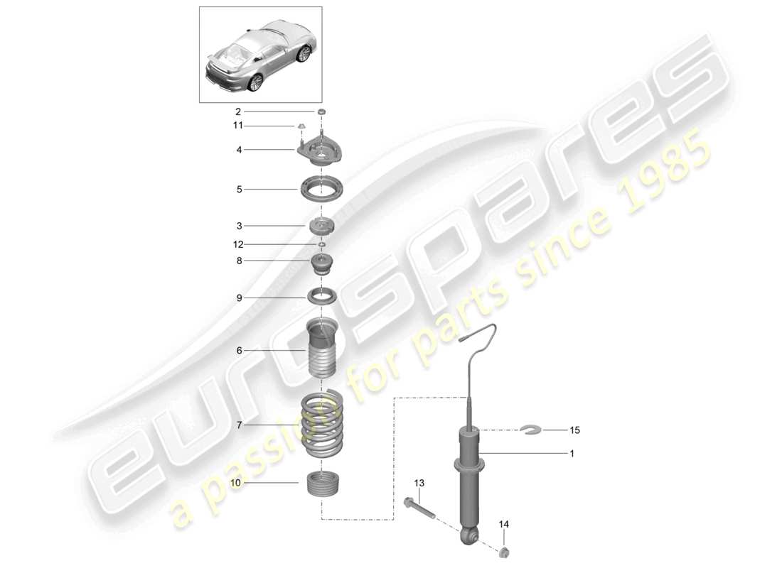 porsche 2021 (991-2 r/gt3/rs) shock absorbers coil spring d >>- mj 2017 part diagram