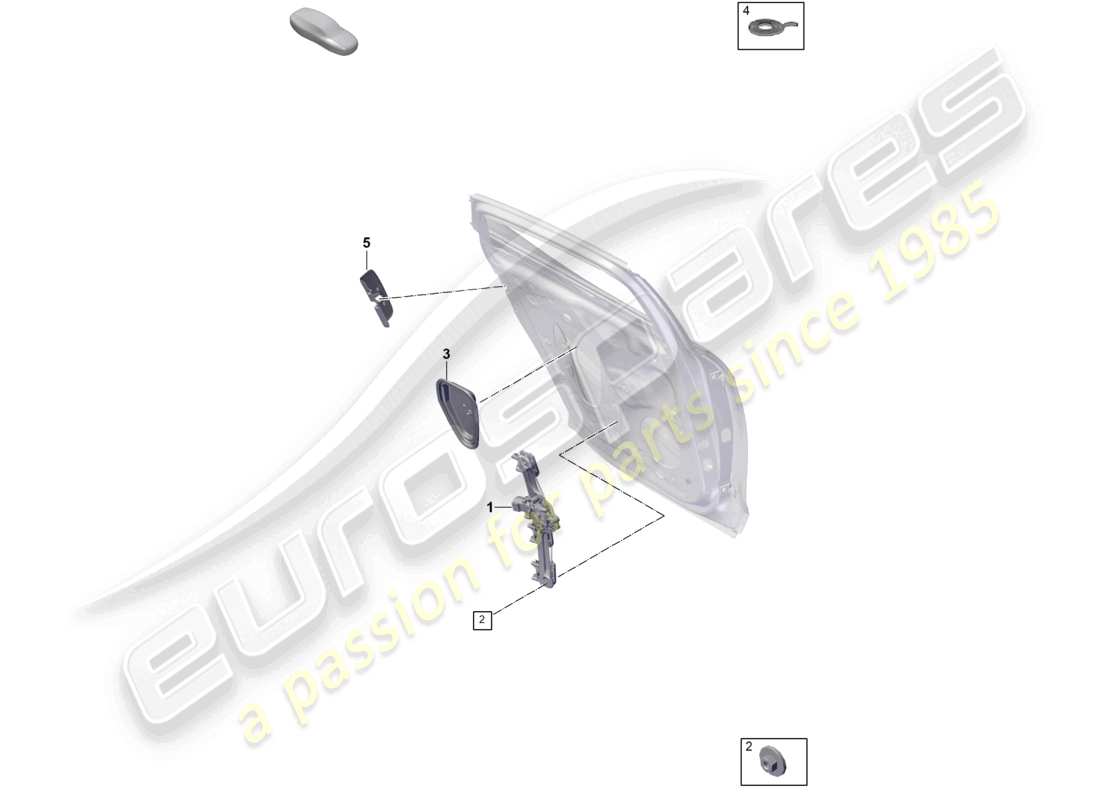 porsche 2024 (panamera 976) window regulator rear door part diagram