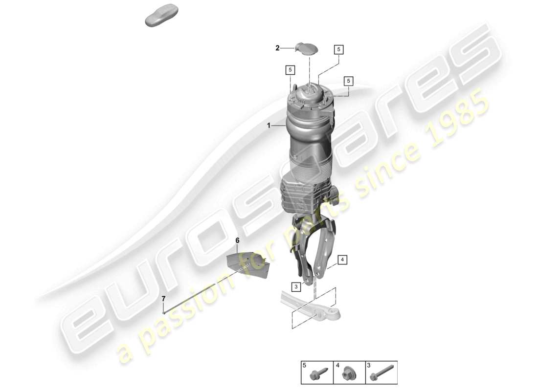 porsche 2026 (cayenne e3 pa) air suspension air suspension module (complete) part diagram