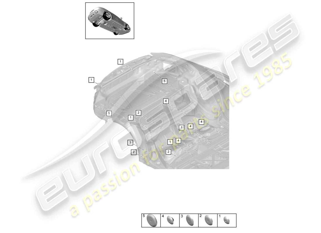 porsche 2021 (panamera 971-1) bungs rear end parts diagram