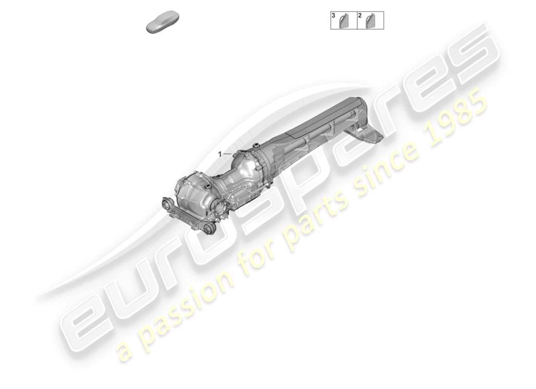 porsche 2020 (992-1 turbo / s) front axle differential transmission fluid part diagram