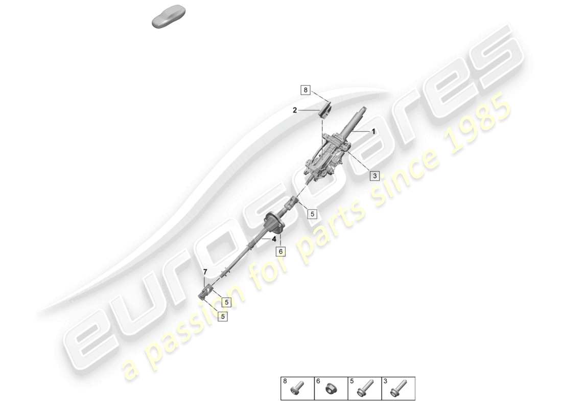 porsche 2025 (macan-e) steering column intermediate steering shaft parts diagram