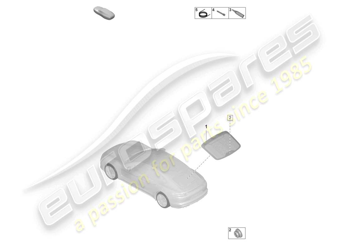 porsche 2024 (panamera 971-2) rear window part diagram