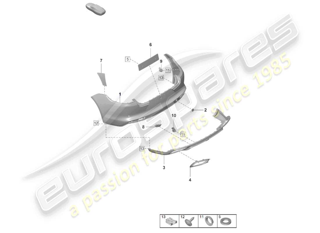 porsche 2023 (panamera 971-2) bumper rear part diagram
