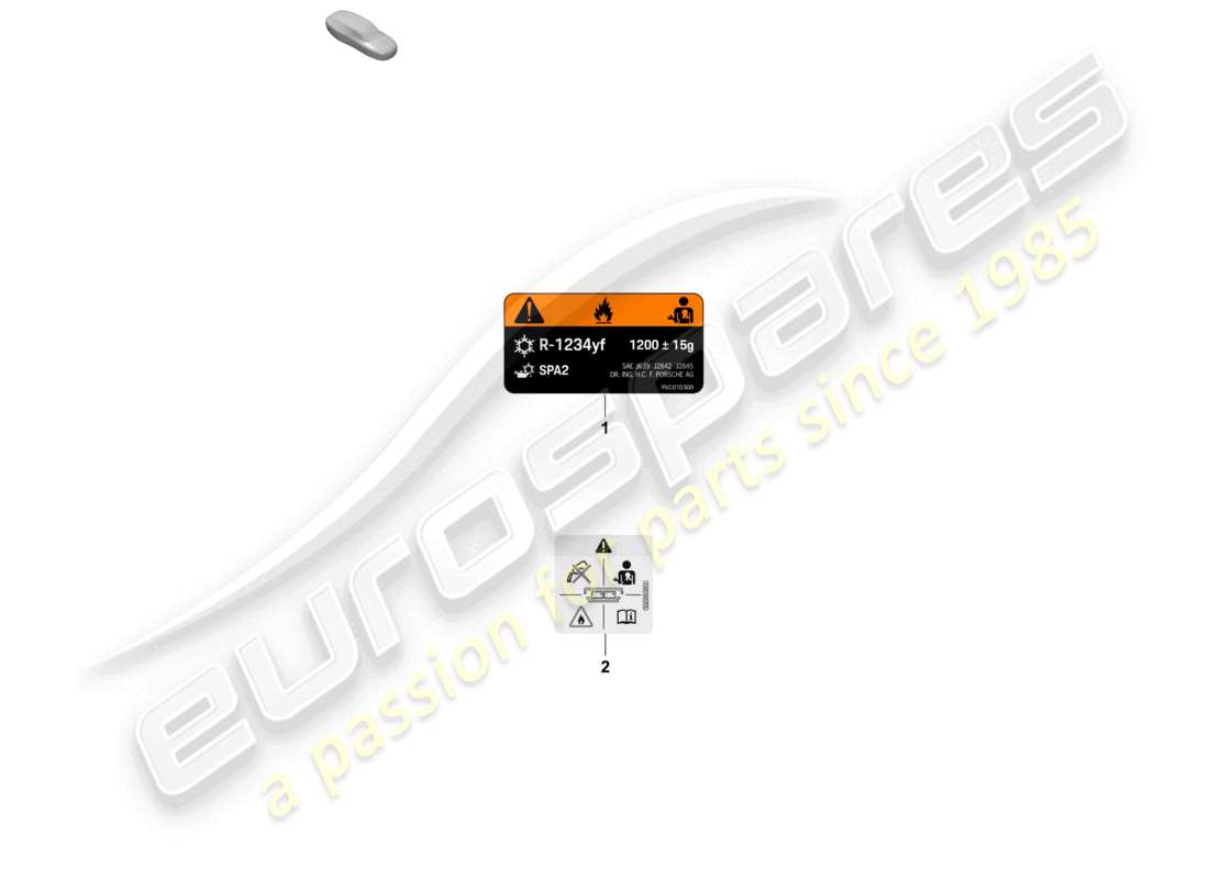 porsche 2025 (macan-e) sticker for air conditioner parts diagram