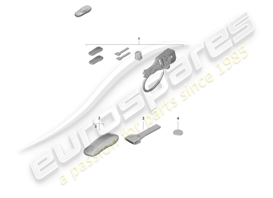 porsche 2024 (panamera 971-2) lock cylinders part diagram