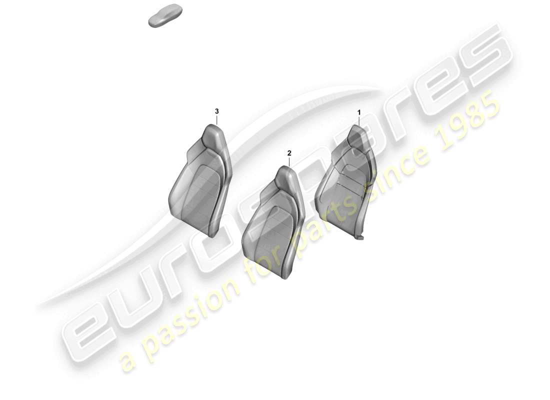 porsche 2026 (panamera 976) foam part backrest cover standard seat part diagram