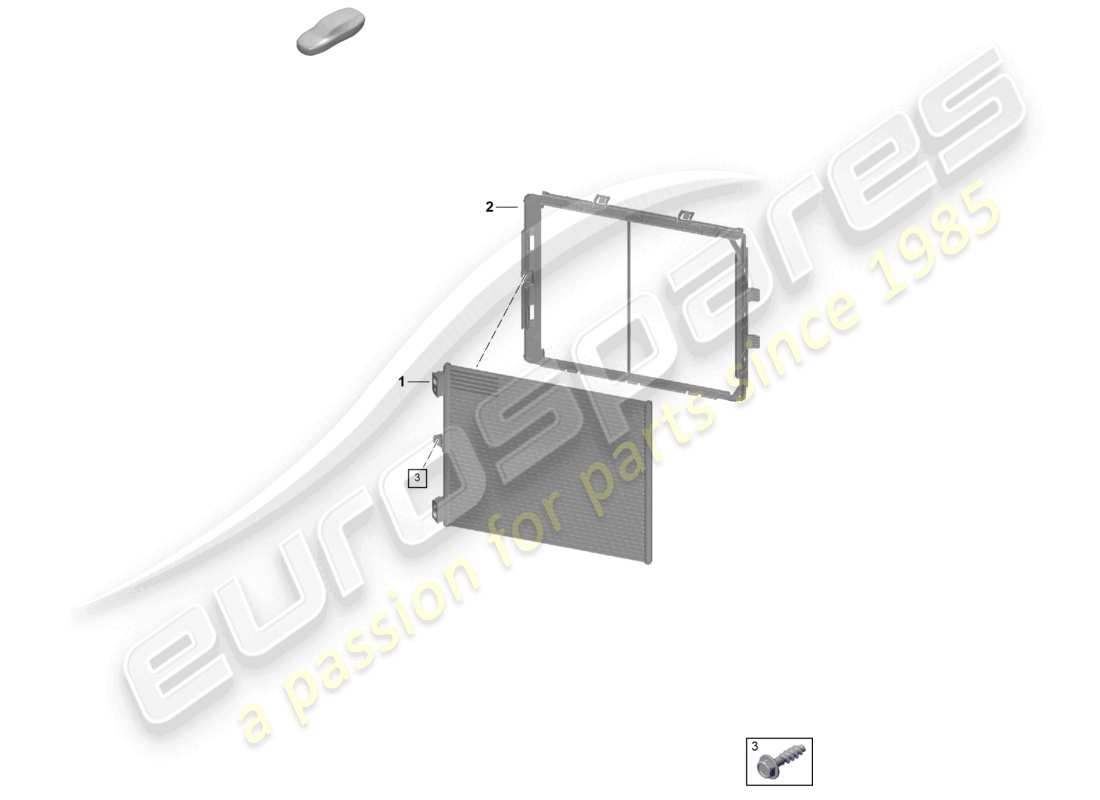 porsche 2024 (992-2) air conditioning a/c condenser part diagram