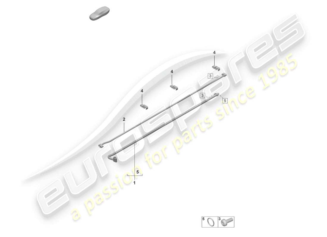 porsche 2023 (992-1 gt3/rs/st) air conditioning lower refrigerant line sill part diagram