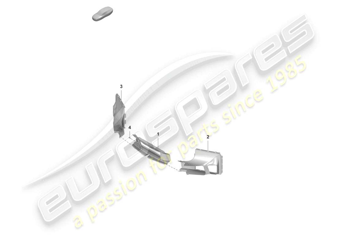 porsche 2021 (992-1 gt3/rs/st) air guide bumper part diagram