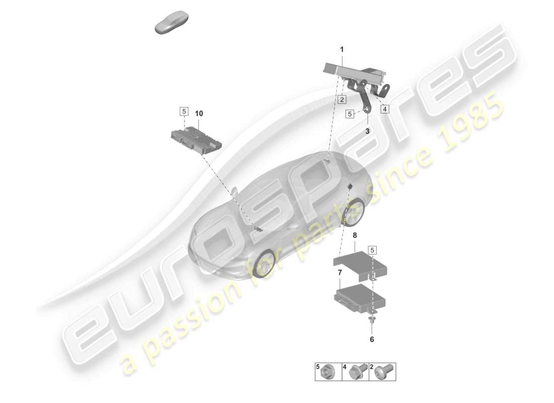 porsche 2023 (taycan 9j1-1) control units control unit for electric drive control unit control unit for differential locks control unit for gateway part diagram