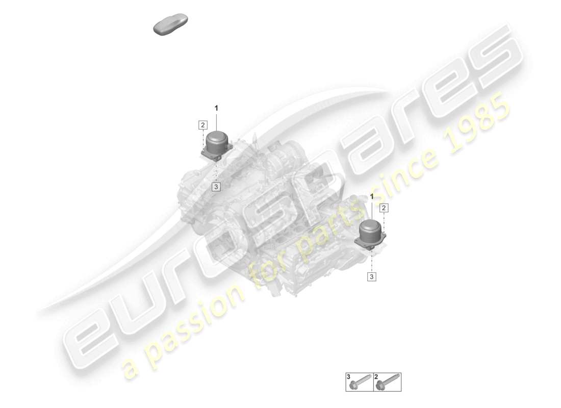 porsche 2023 (992-1 gt3/rs/st) engine lifting tackle part diagram