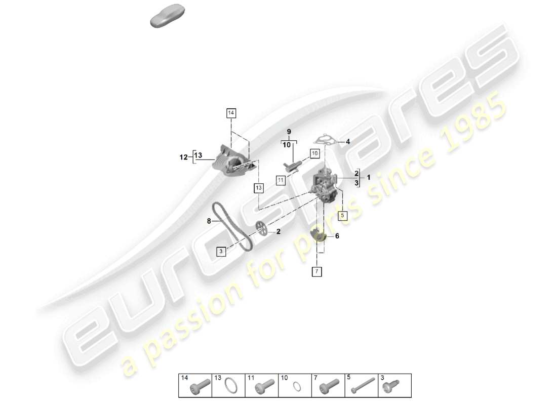porsche 2024 (cayenne e3 pa) oil pump parts diagram