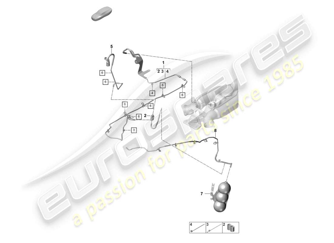 porsche 2024 (panamera 971-2) vacuum system exhaust system part diagram