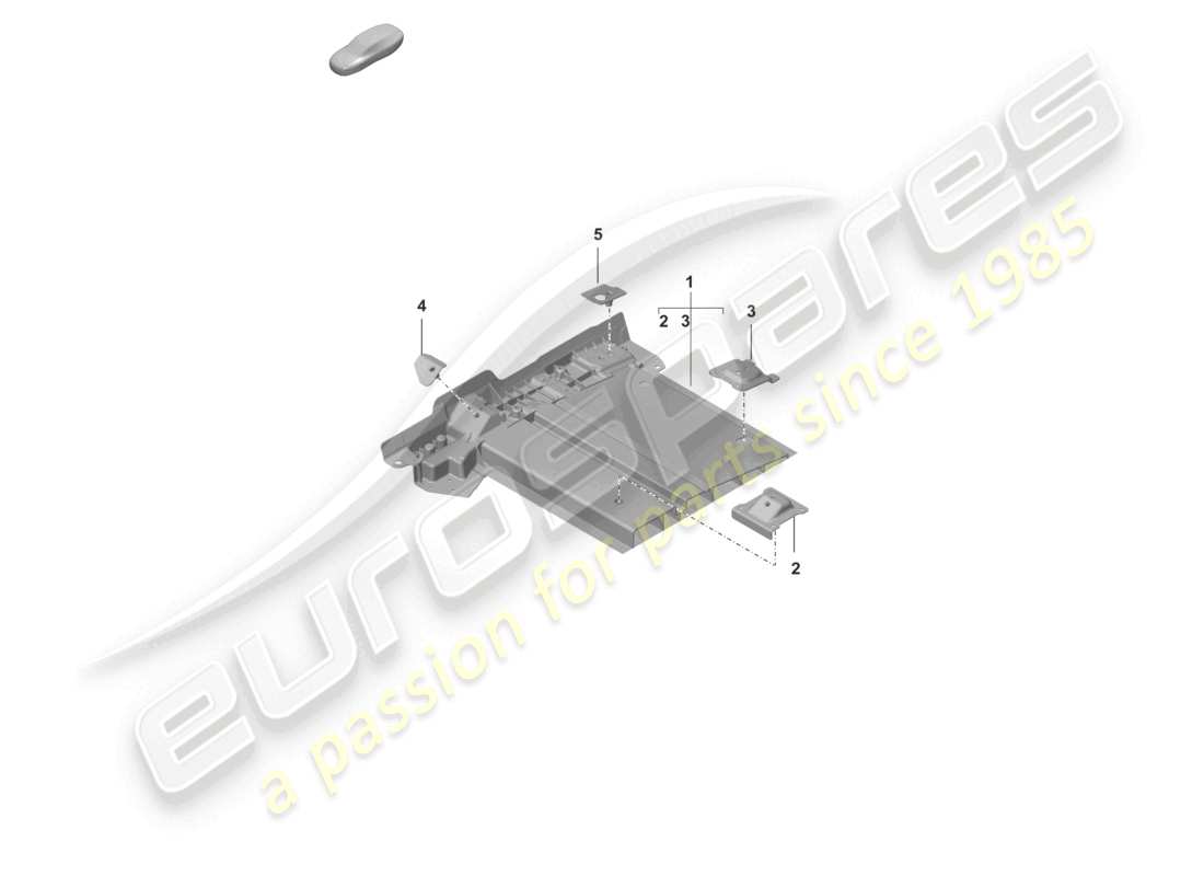 porsche 2023 (992-1 turbo / s) seat support bottom plate part diagram