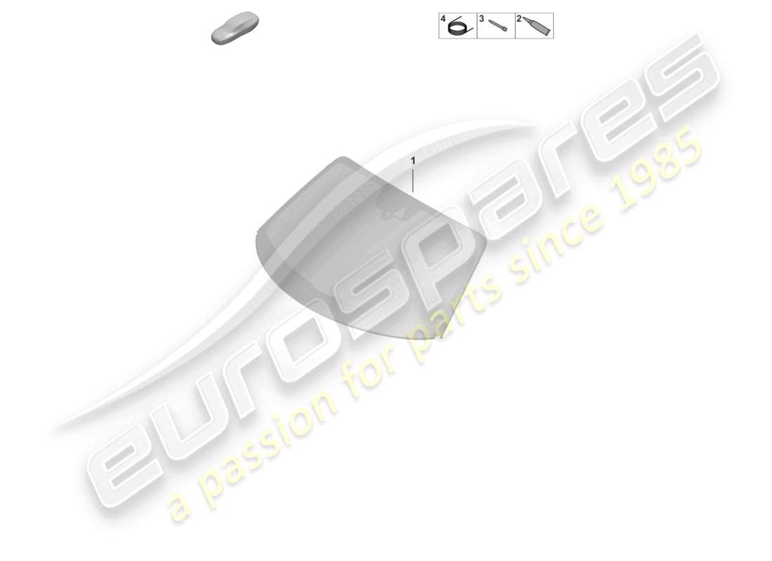 porsche 2023 (992-1 turbo / s) windscreen part diagram
