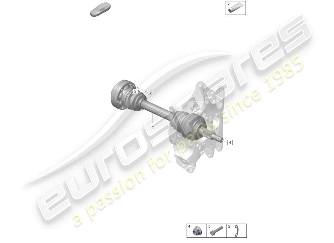 porsche 2024 (992-2 gt3/rs/st) drive shaft part diagram