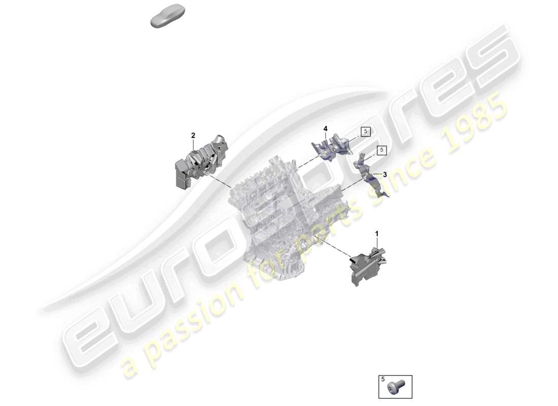 porsche 2023 (cayenne e3 pa) crankcase housing noise insulation part diagram