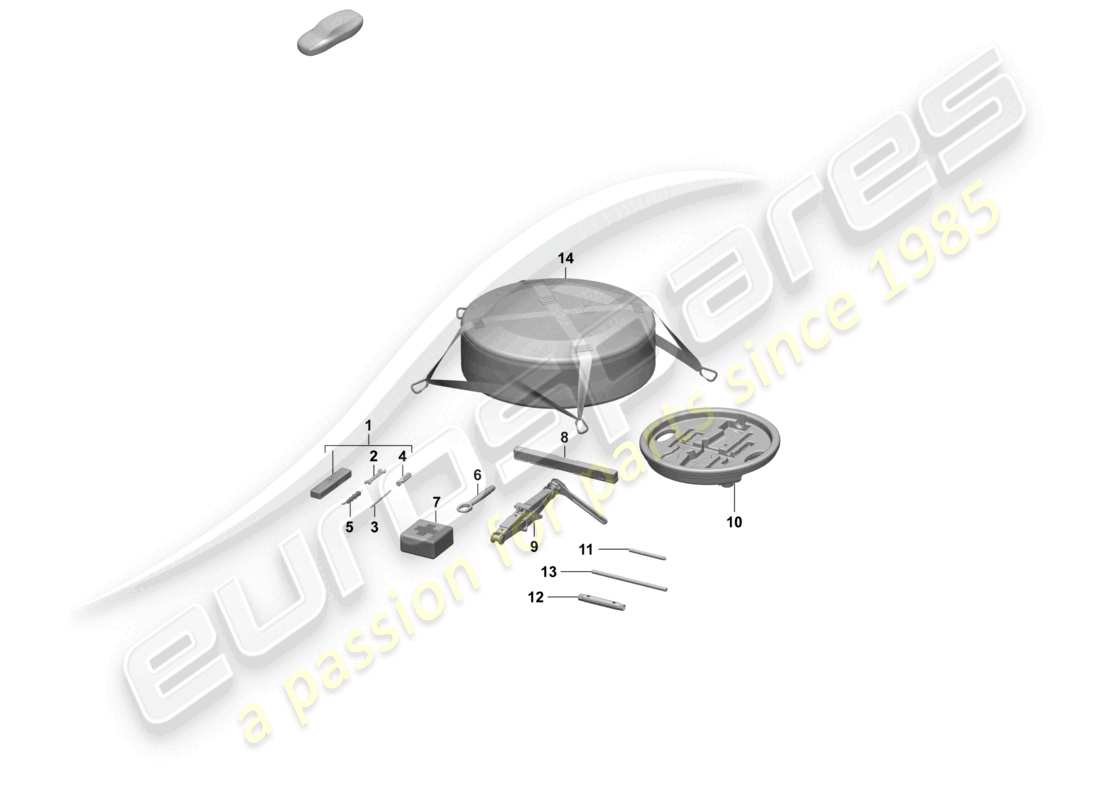 porsche 2026 (taycan 9j1-2) tool jack part diagram