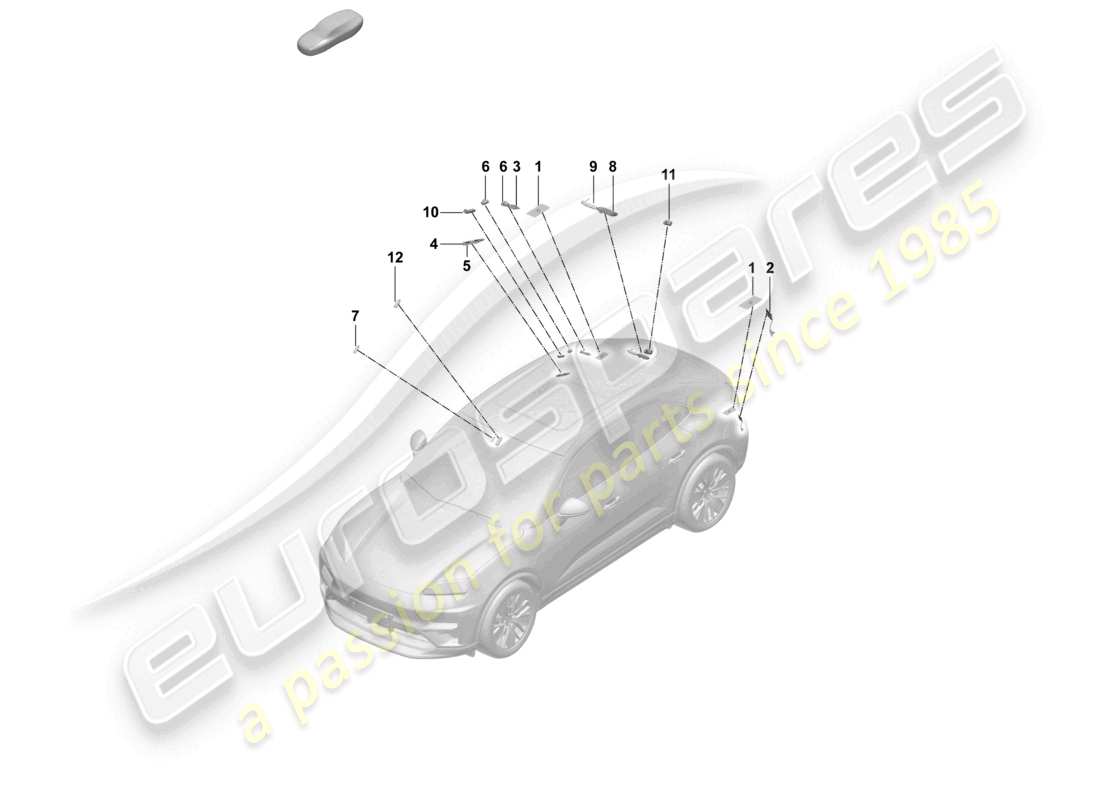 porsche 2026 (macan-e) aerial rear aerial amplifier part diagram