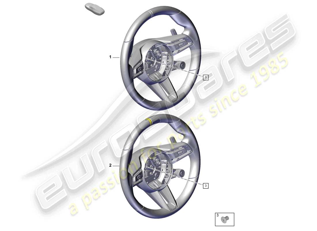 porsche 2024 (cayenne e3 pa) multifunct. sports strng wheel (leather, heatable) multi. sports steering wheel (race-tex) part diagram