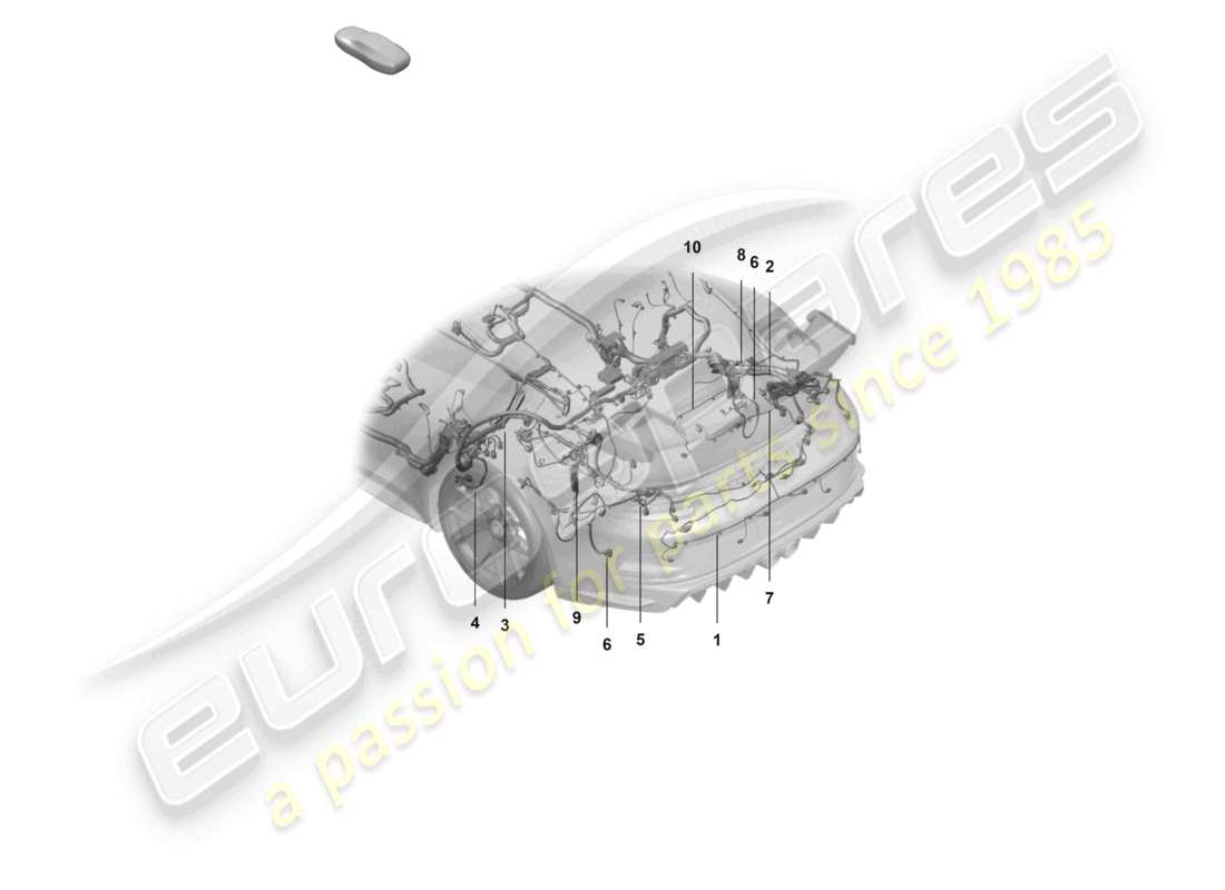 porsche 2021 (992-1 gt3/rs/st) wire set rear end anti-locking brake syst. -abs- brake pad wear display rear axle part diagram