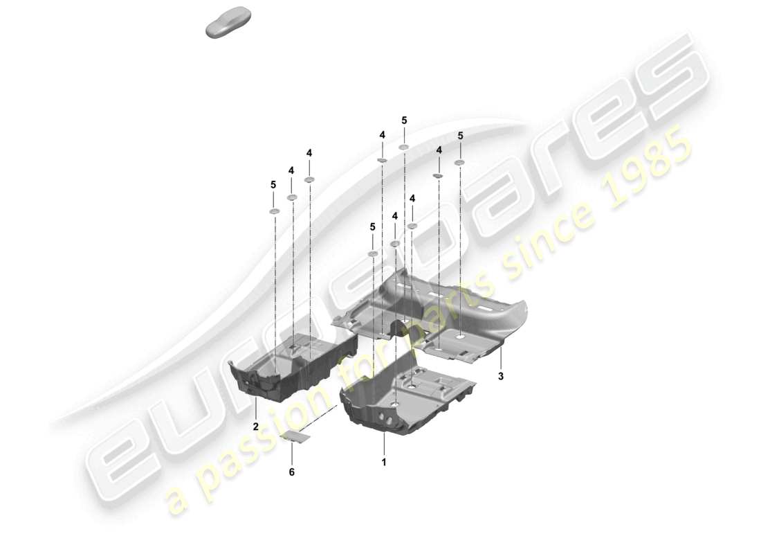 porsche 2025 (macan-e) flooring (carpet) parts diagram