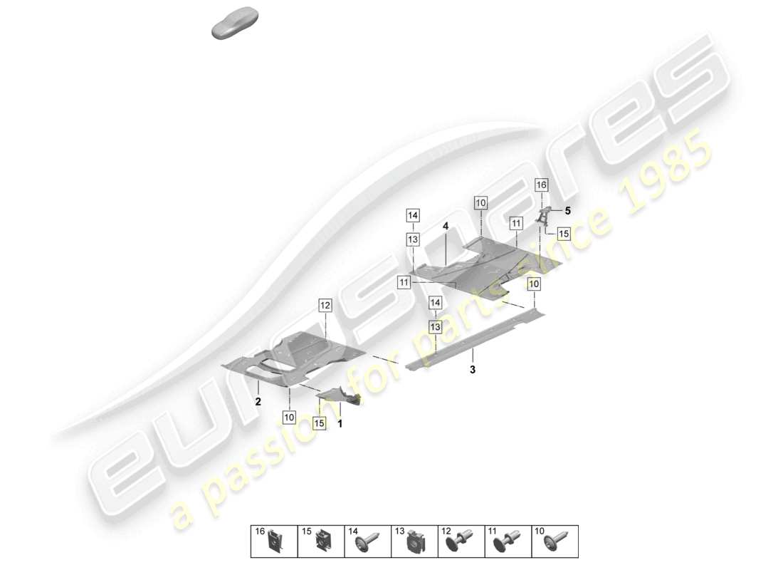 porsche 2025 (macan-e) underbody trim accessories parts diagram