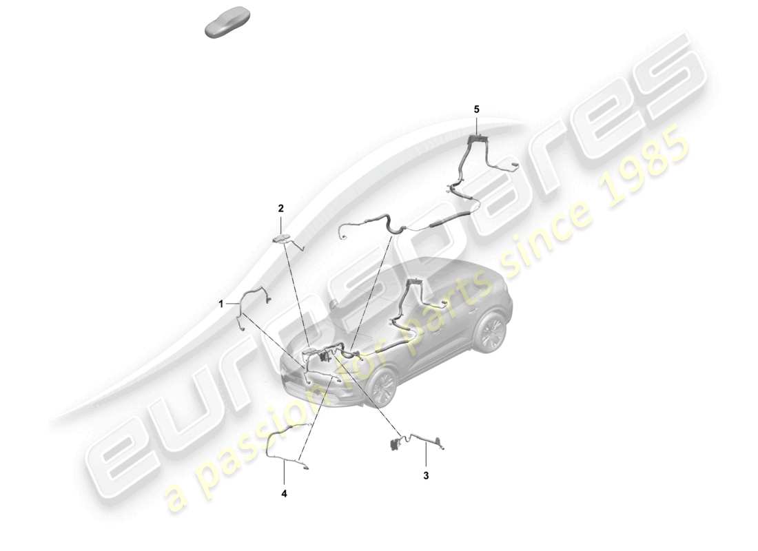 porsche 2025 (macan-e) part section wiring harness front parts diagram
