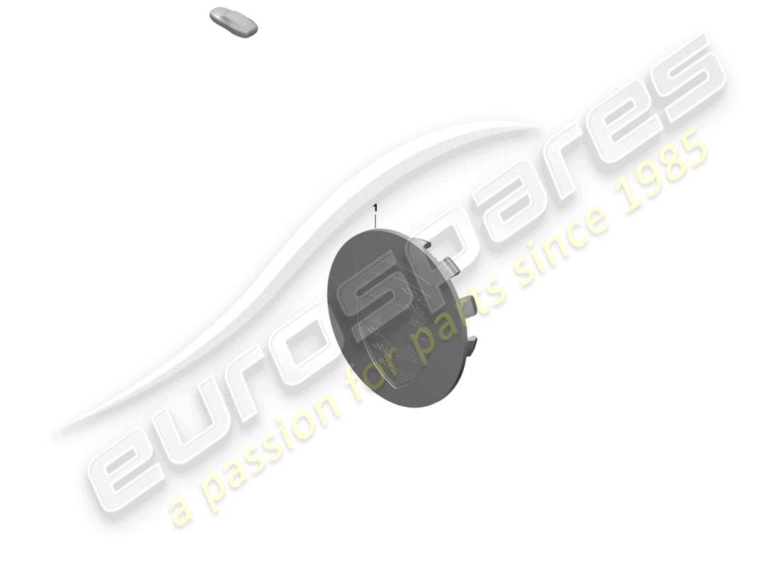 porsche 2025 (macan-e) hub cap monochrome emblem parts diagram