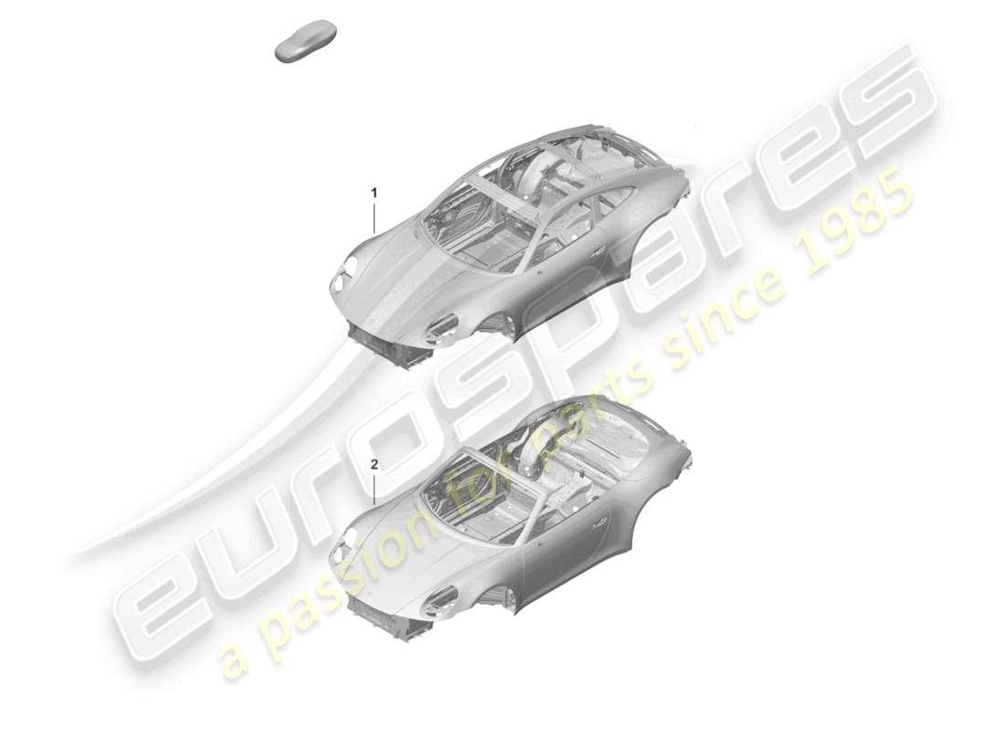 porsche 2021 (992-1) car body part diagram