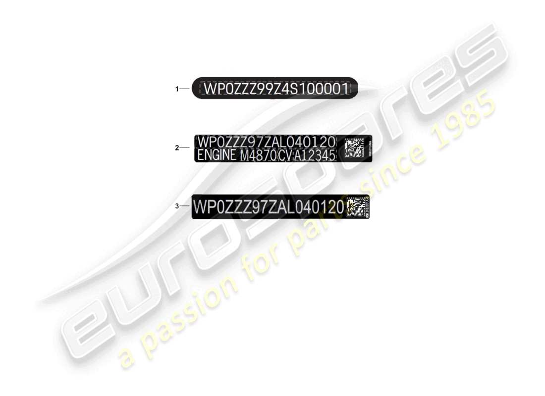 porsche 2024 (992-2) signs/notices part diagram