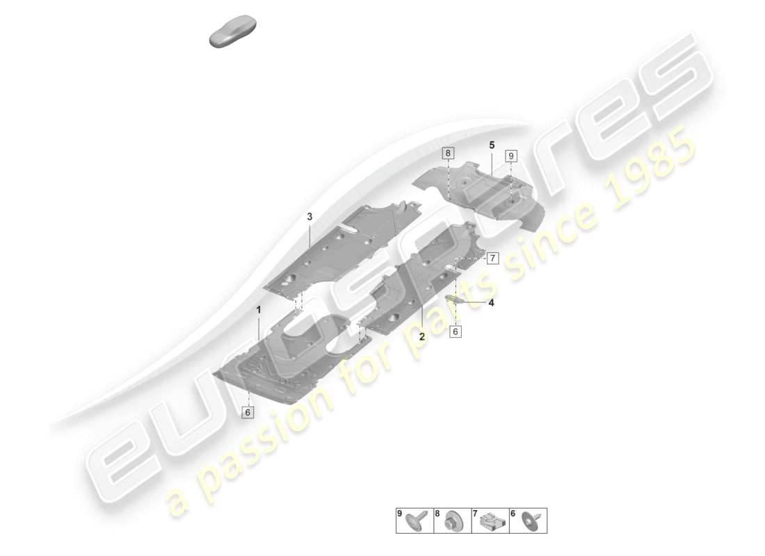 porsche 2021 (panamera 971-2) trim underbody part diagram