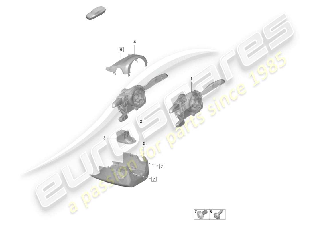 porsche 2022 (taycan 9j1-1) steering column switch part diagram