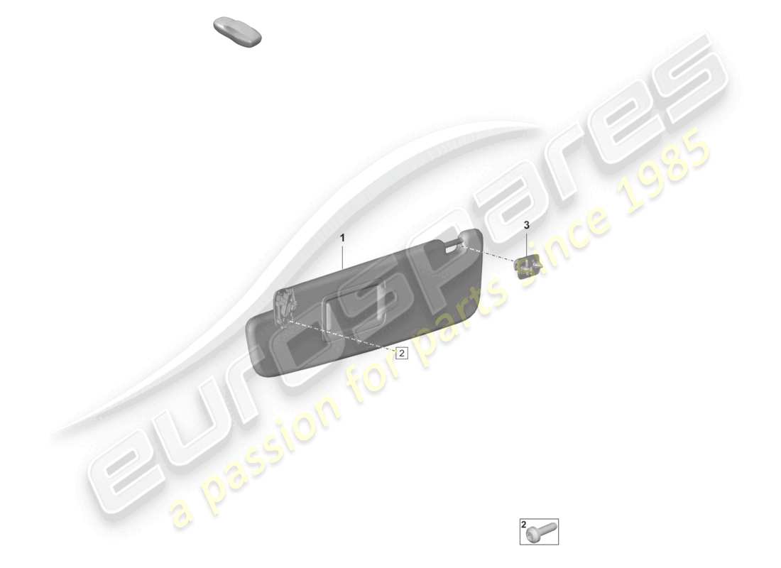 porsche 2022 (taycan 9j1-1) sun vizors leather part diagram