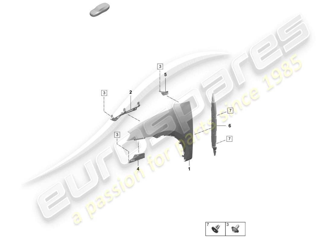 porsche 2026 (macan-e) wing front part diagram