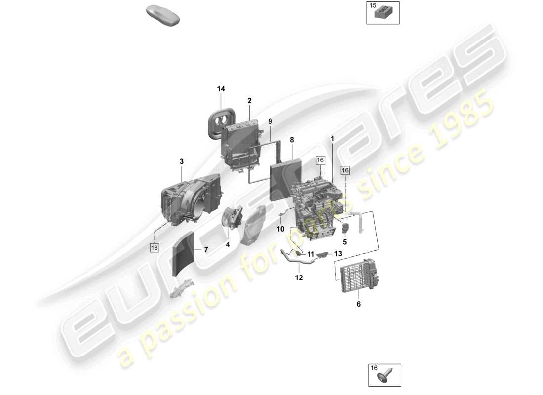 porsche 2025 (macan-e) air cond. system/ heating parts diagram