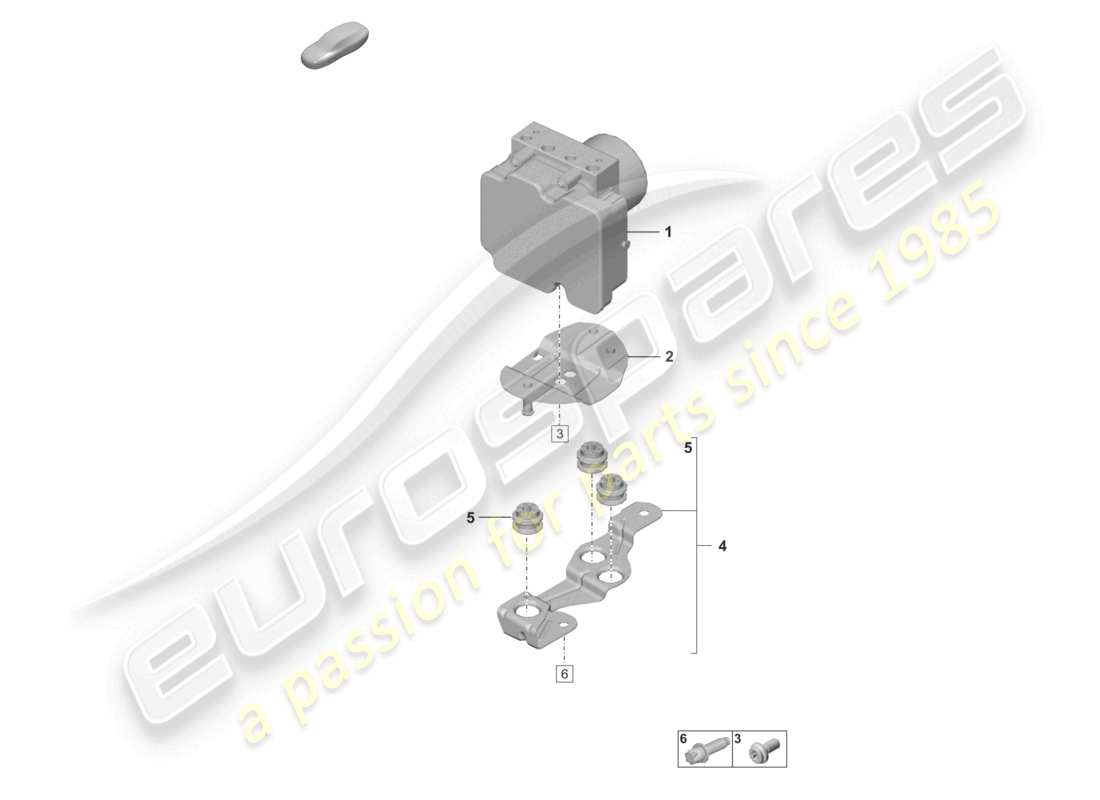 porsche 2022 (992-1 gt3/rs/st) hydraulic unit anti-locking brake syst. -abs- part diagram