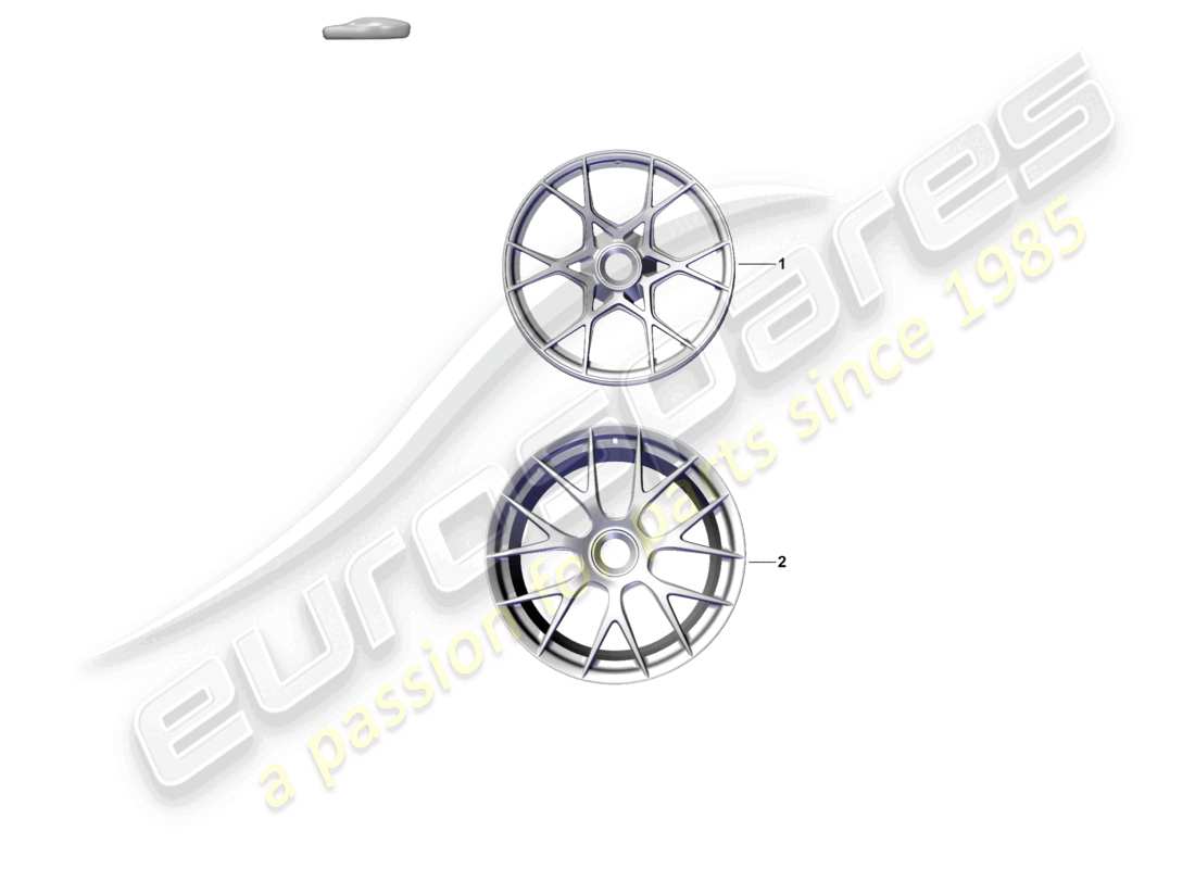 porsche 2021 (718 boxster spyder) alloy wheel part diagram