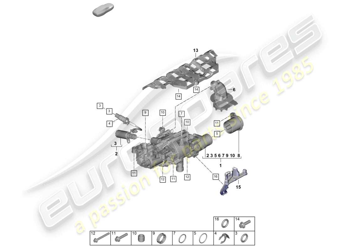 porsche 2024 (992-2) oil pump part diagram