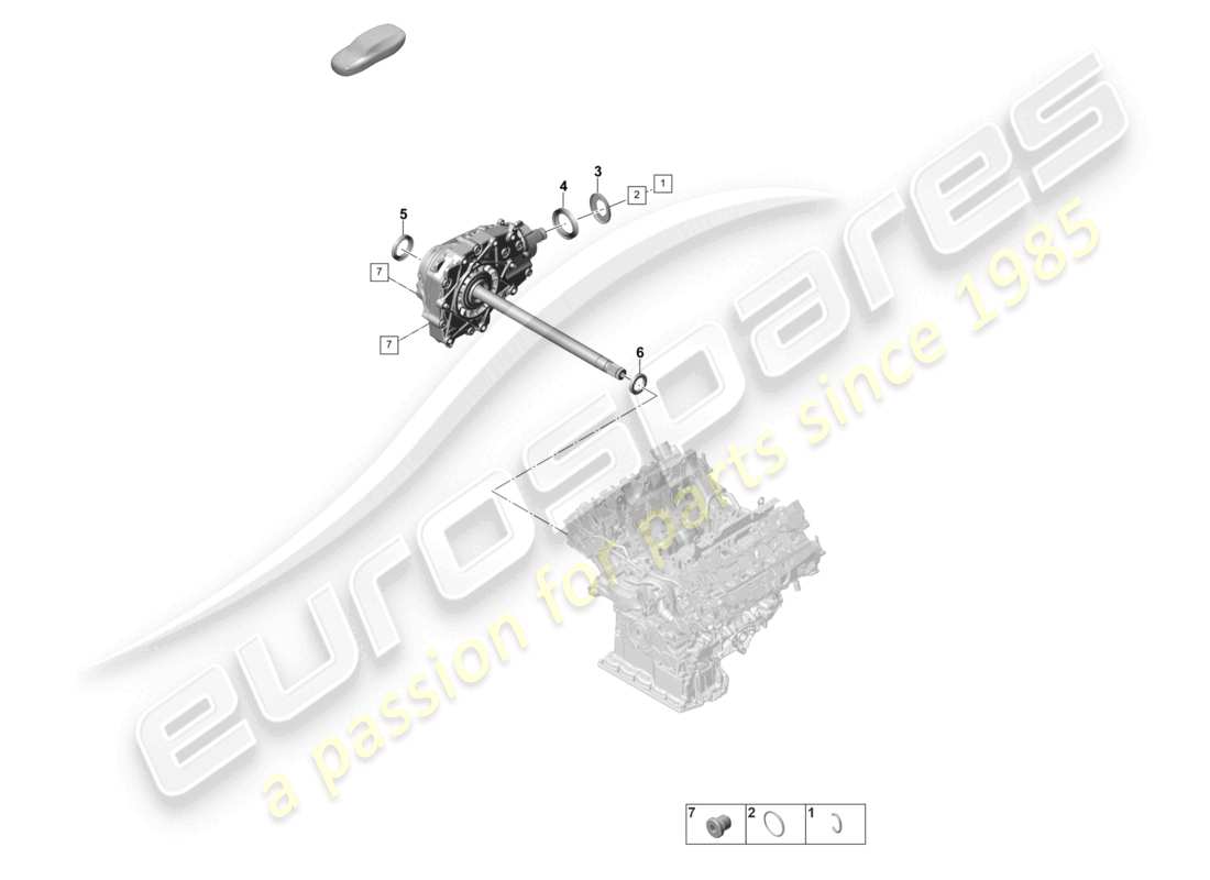 porsche 2024 (panamera 971-2) front axle differential individual parts part diagram