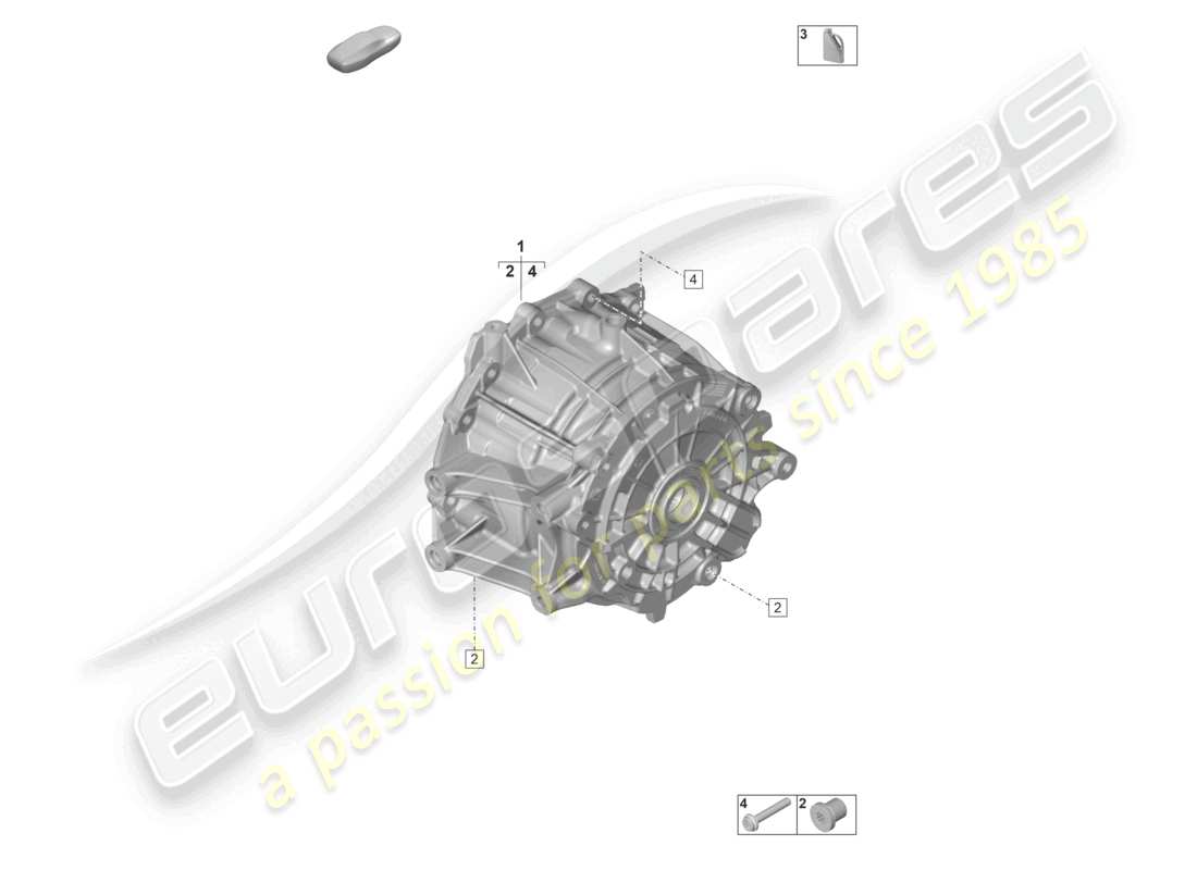 porsche 2022 (taycan 9j1-1) front axle differential part diagram
