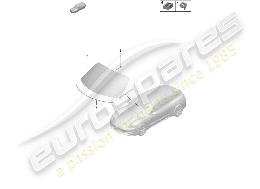 porsche 2026 (taycan 9j1-2) windscreen ***************************** parts diagram