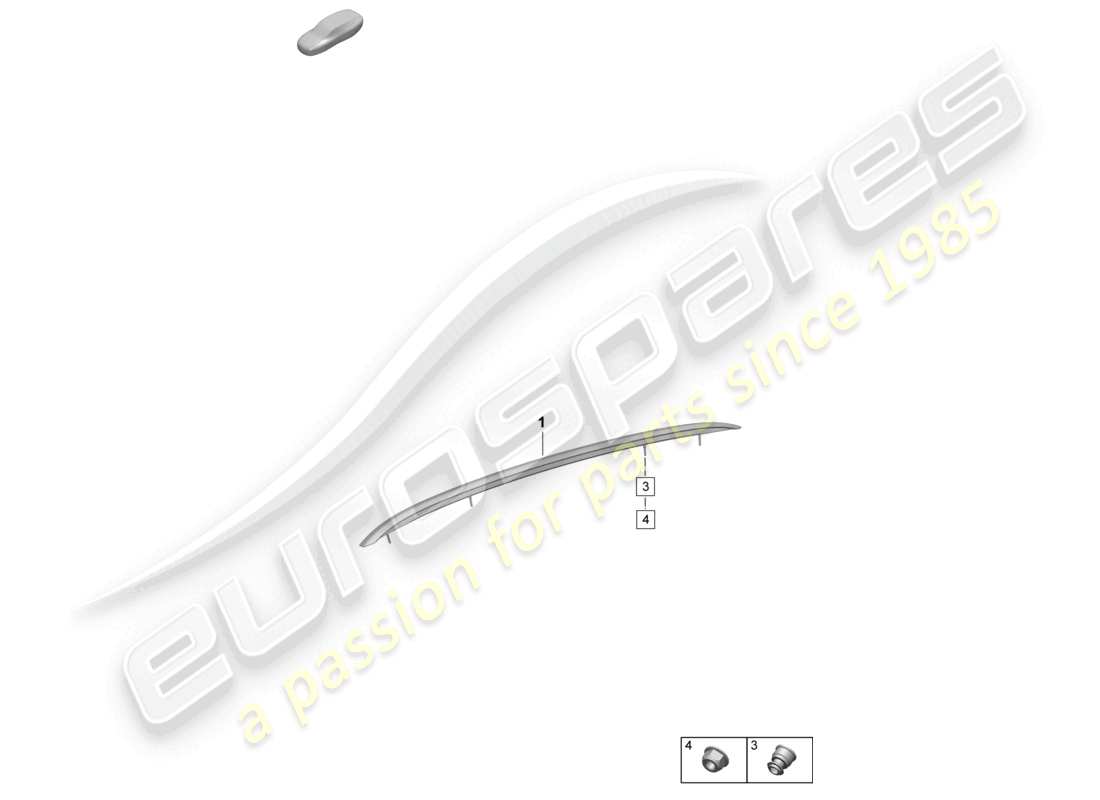 porsche 2026 (macan-e) roof rail accessories part diagram