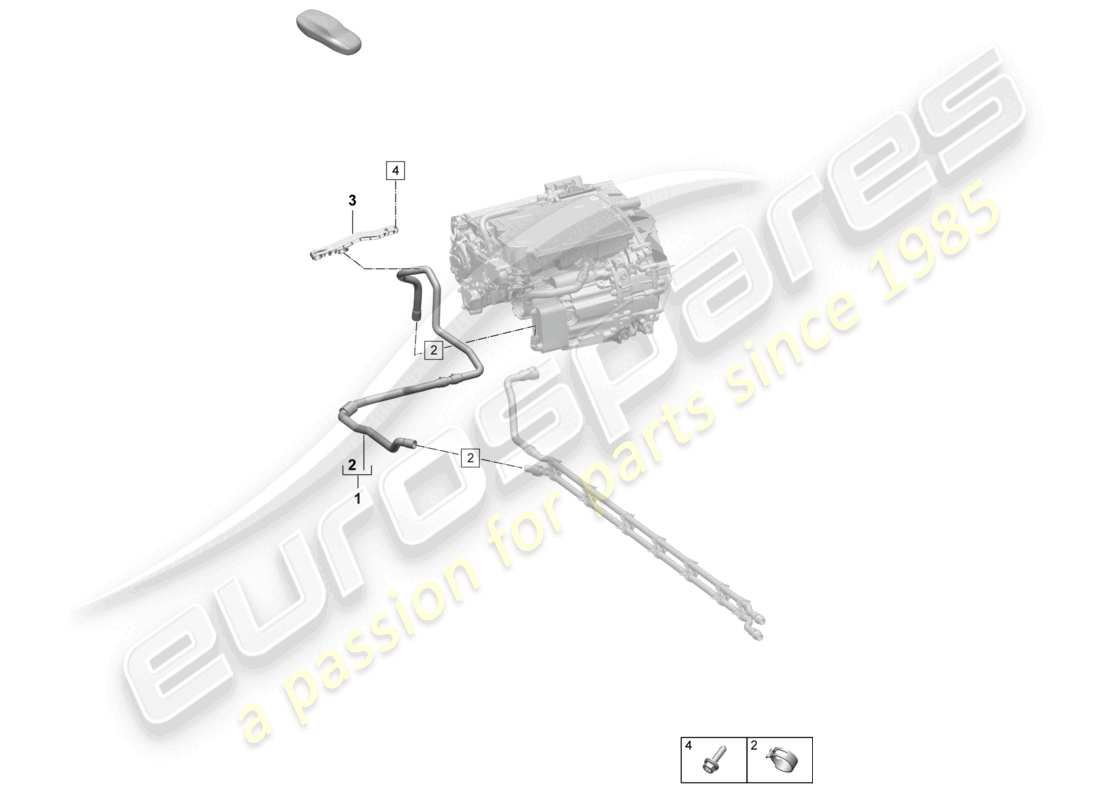 porsche 2025 (macan-e) coolant cooling system part diagram