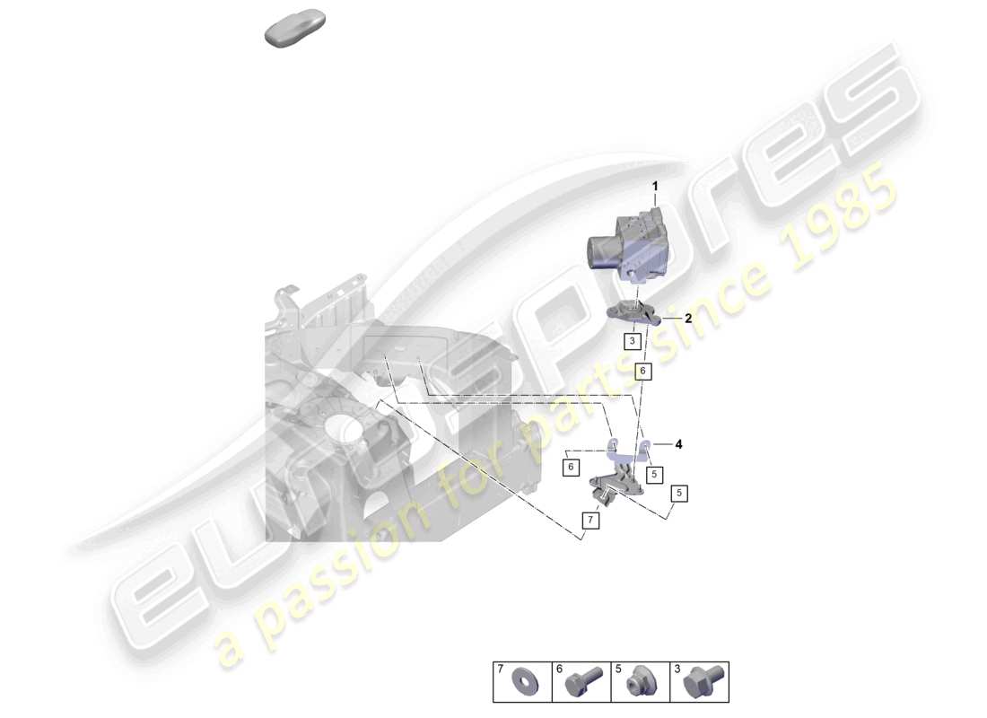 porsche 2025 (cayenne e3 pa) hydraulic unit anti-locking brake syst. -abs- part diagram