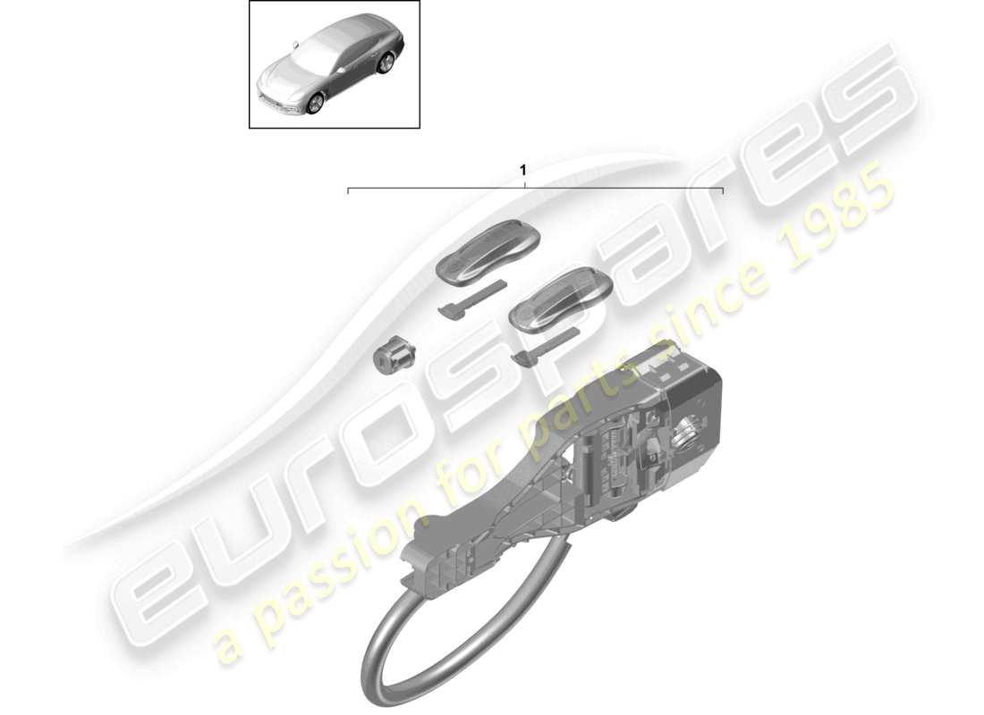 porsche 2021 (panamera 971-1) 1 set of lock cylinders part diagram