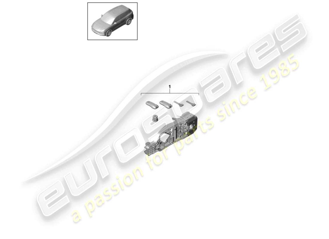 porsche 2024 (cayenne e3 9ya/9yb) 1 set of lock cylinders part diagram